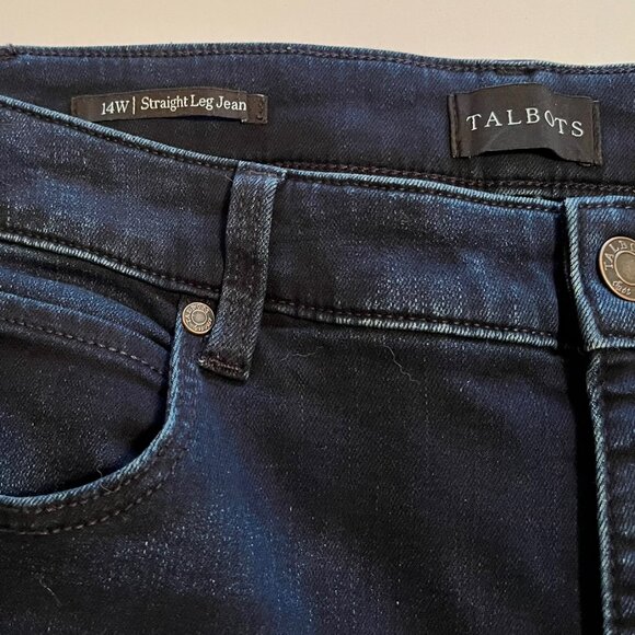 Talbots NWT Straight Leg Jeans Starlight Wash Size 14W - Picture 4 of 13
